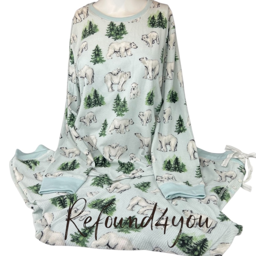 PJ Salvage - ‘Polar Bears’ Soft. Woman’s Pajama set. SZ: Large. NWT. Firm!